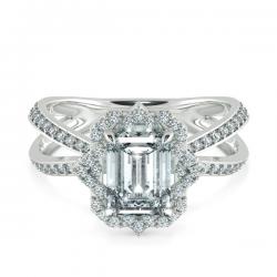 Nhẫn kim cương Shape of Emerald NKC8207