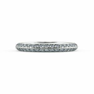 Mẫu nhẫn nữ đẹp Eternity cách điệu với 2 mặt kim cương