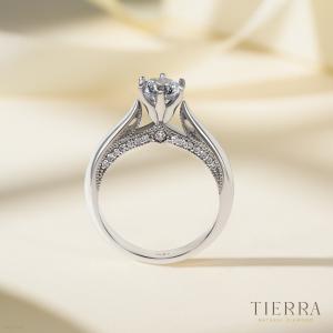 Nhẫn cầu hôn vàng trắng 1606 Tierra Diamond