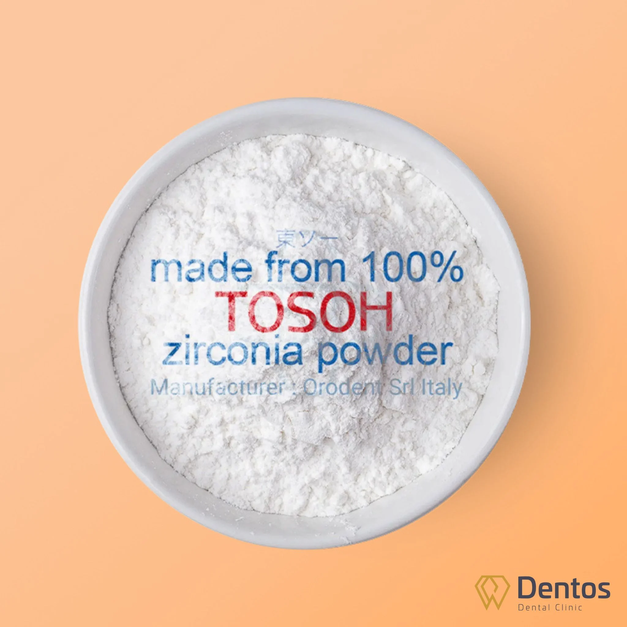 Răng sứ Orodent được chế tác 100% từ bột sứ Zirconia cao cấp của tập đoàn Tosoh Nhật Bản