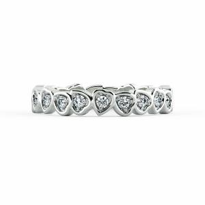 Nhẫn kim cương nữ Eternity trái tim ngọt ngào