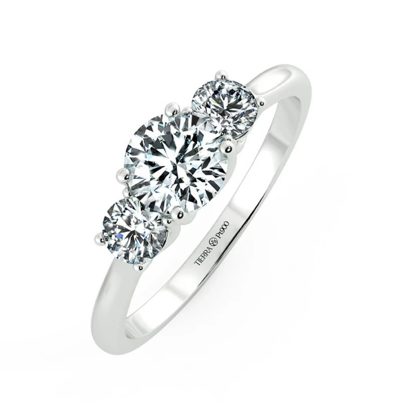 Threestone Classic Engagement Ring NCH3101 3