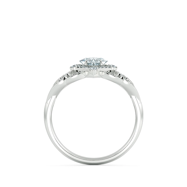 Nhẫn kim cương Princess Cut with Royal Pattern NKC8103 5