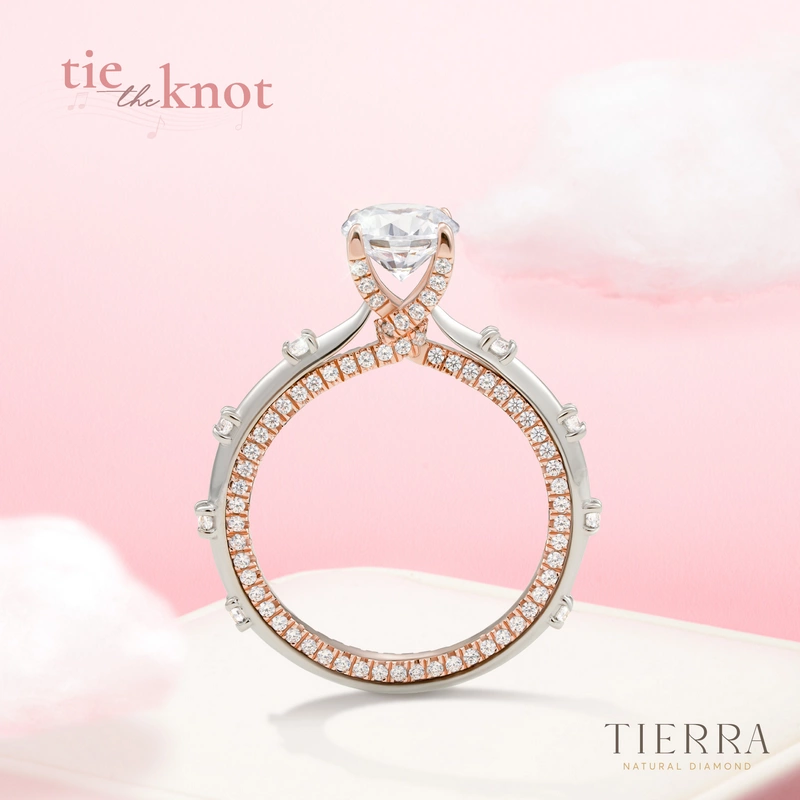 Nhẫn cầu hôn vàng hồng kim cương Solitaire Tie The Knot NCH1812 - Tender Love